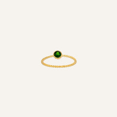 Bague Perlée Leurelor 18K Or Jaune Diopside Bague Leurelor 