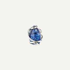 Bague rhodié Marazzini Bleu Foncé Small Drop Bague Marazzini 