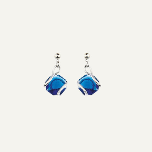 Boucles d'oreilles Argent Rhodié Marazzini Dark Blue Boucles d'oreilles Marazzini 