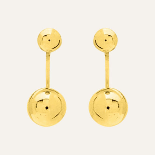 Boucles d'oreilles Femme pendantes Or Jaune boule 5 mm et 8 mm Boucles d'oreilles Robez Masson 