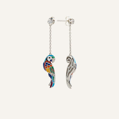 Boucles d'oreilles Femme UNA STORIA pendantes Lovebird en Argent Boucles d'oreilles Una Storia 