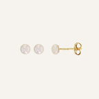 Boucles d'oreilles Leurelor Or Jaune 18K Perle d'Eau Douce 4mm Boucles d'oreilles Leurelor 