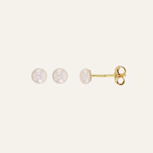 Boucles d'oreilles Leurelor Or Jaune 18K Perle d'Eau Douce 4mm Boucles d'oreilles Leurelor 