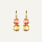 Boucles d'oreilles Plaqué Or Marazzini Rose Peach Murano Boucles d'oreilles Marazzini 