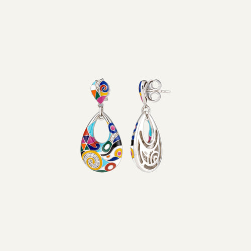 Boucles d'oreilles UNA STORIA ARGENT 925 LAQUE ET OXYDES Boucles d'oreilles Una Storia 