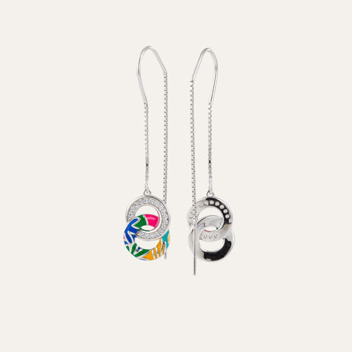 Boucles d'oreilles UNA STORIA pendantes Fidji en Argent Boucles d'oreilles Una Storia 