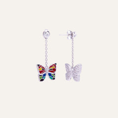 Boucles d'oreilles UNA STORIA Pendantes Papillons en Argent Boucles d'oreilles Una Storia 