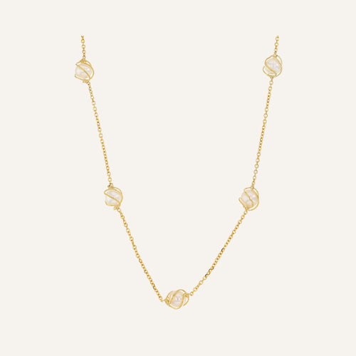 Collier Leurelor Or 18k Perles d'eau douce en cage Leurelor 