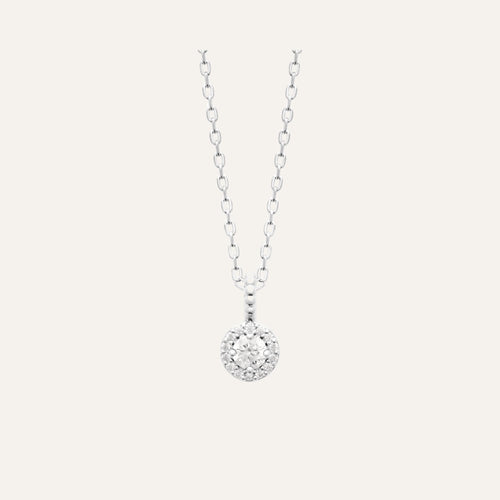 Collier Princesse sur Chaine en Argent et oxyde de Zirconium Collier Leurelor 