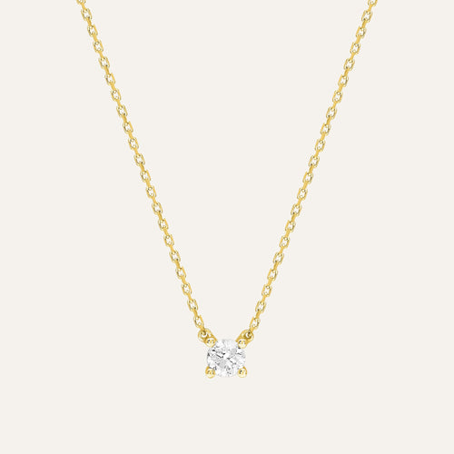 Collier sur chaine en or jaune 18 k solitaire Diamant Colliers Robez Masson 