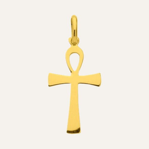 Croix de Vie pendentif en Or jaune Colliers Robez Masson 