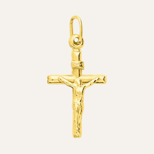 Croix Pendentif en Or Jaune avec Jesus Christ Colliers Robez Masson 