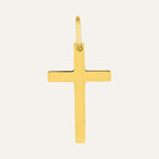 Croix pendentif or jaune lisse Colliers Robez Masson 