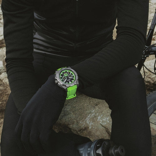 Festina F20725/3 Montre Homme Chronographe Quartz Cadran Vert Bracelet Silicone Vert Étanche 20 BAR Homme FESTINA 