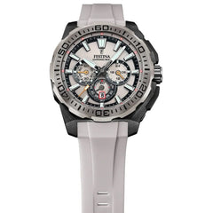Festina F20726 1 Montre Homme Chronographe Quartz Bracelet Silicone Gris Étanche 20 BAR Design Sportif Élégant Confort Quotidien Homme FESTINA 