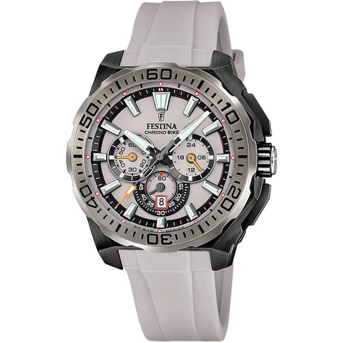 Festina F20726 1 Montre Homme Chronographe Quartz Bracelet Silicone Gris Étanche 20 BAR Design Sportif Élégant Confort Quotidien Homme FESTINA 