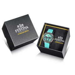 Festina F20726 2 Montre Homme Chronographe Quartz Bracelet Silicone Turquoise Étanche 20 BAR Style Sportif Élégance et Performance Homme FESTINA 