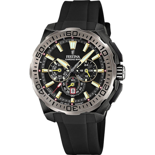 Festina F20726 3 Montre Homme Chronographe Quartz Bracelet Silicone Noir Étanche 20 BAR Performance Sportive Élégance et Précision Homme FESTINA 