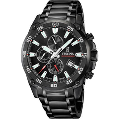 Festina F20735/3 Montre Homme Chronographe Quartz Bracelet Acier Inoxydable Noir Cadran Noir Étanche 20 ATM Élégance Sportive Précision Durable Homme FESTINA 