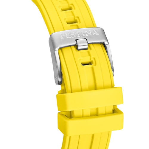 Festina F20755/5 Montre Homme Chronographe Quartz Bracelet Silicone Jaune Étanche 20 ATM Style Sport Performance Homme FESTINA 