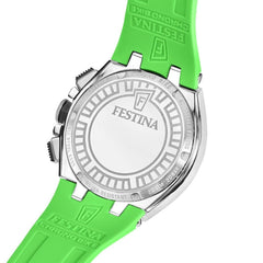 Festina F20755/6 Montre Homme Chronographe Quartz Bracelet Silicone Vert Clair Étanche Design Sport Premium Homme FESTINA 