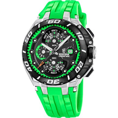 Festina F20755/6 Montre Homme Chronographe Quartz Bracelet Silicone Vert Clair Étanche Design Sport Premium Homme FESTINA 