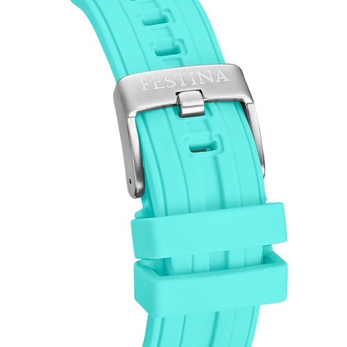 Festina F20755/7 Montre Homme Chronographe Quartz Bracelet Silicone Turquoise Étanche Design Sport Premium Homme FESTINA 