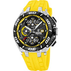 Festina F20755/5 Montre Homme Chronographe Quartz Bracelet Silicone Jaune Étanche 20 ATM Style Sport Performance