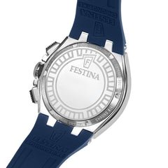 Festina F20755/1 Montre Homme Chronographe Quartz Bracelet Silicone Bleu Étanche 20 ATM Style Sport Performance