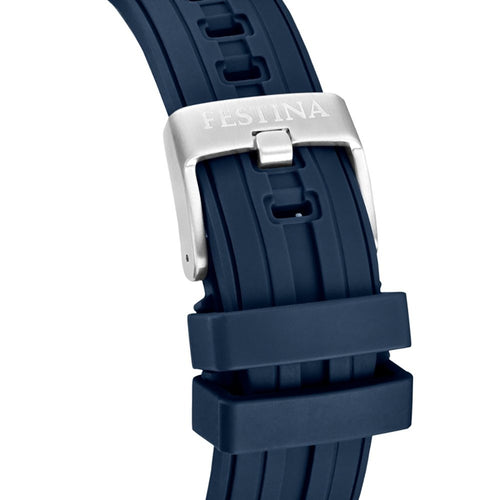 Festina F20755/1 Montre Homme Chronographe Quartz Bracelet Silicone Bleu Étanche 20 ATM Style Sport Performance