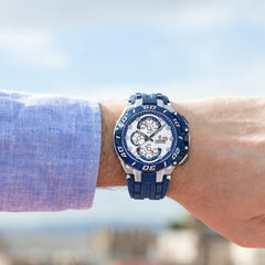 Festina F20755/1 Montre Homme Chronographe Quartz Bracelet Silicone Bleu Étanche 20 ATM Style Sport Performance