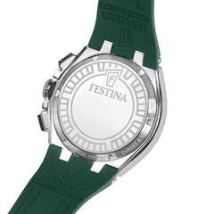 Festina F20755/3 Montre Homme Chronographe Quartz Bracelet Silicone Vert Étanche 20 ATM Style Sport Performance
