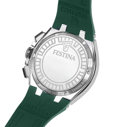 Festina F20755/3 Montre Homme Chronographe Quartz Bracelet Silicone Vert Étanche 20 ATM Style Sport Performance
