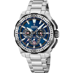 Festina F20724 2 Montre Homme Chronographe Quartz Cadran Bleu Bracelet Acier Inoxydable Style Sportif Performance et Élégance Quotidienne