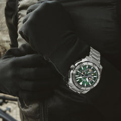 Festina F20724 3 Montre Homme Chronographe Quartz Cadran Vert Bracelet Acier Inoxydable Style Sportif Performance et Élégance Quotidienne