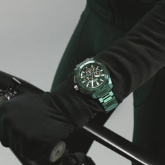 Festina F20730/1 Montre Homme Chronographe Quartz Édition Spéciale Bracelet Acier Vert Étanche 20 ATM Précision Élégance Sportive