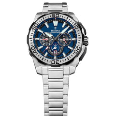Festina F20724 2 Montre Homme Chronographe Quartz Cadran Bleu Bracelet Acier Inoxydable Style Sportif Performance et Élégance Quotidienne