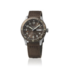 Seiko HDB009K1 Montre Homme Seiko 5 Sports Field Automatique - Cadran Marron, Bracelet Nylon et Cuir, Lunette Boussole, Étanche 100M, Style Outdoor et Fiabilité Quotidienne