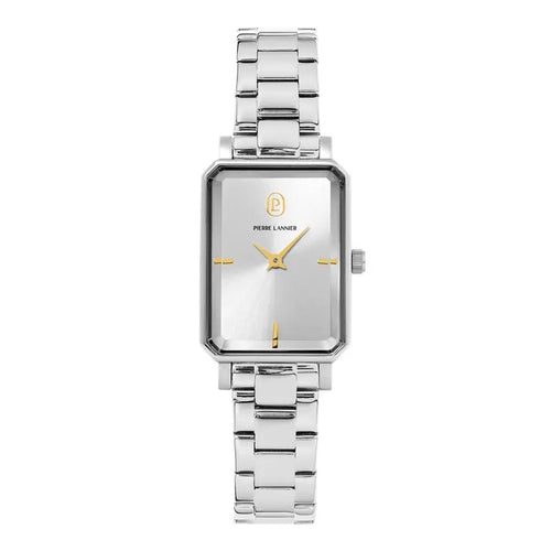 Pierre Lannier 005P621 Montre Femme Ariane Bracelet Acier Argenté – Cadran Rectangulaire Argent, Élégance Intemporelle & Précision Quartz