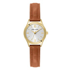 Pierre Lannier 021K524 Montre Femme Pya Bracelet Cuir Camel – Cadran Gris Soleil, Mouvement Quartz & Élégance Intemporelle