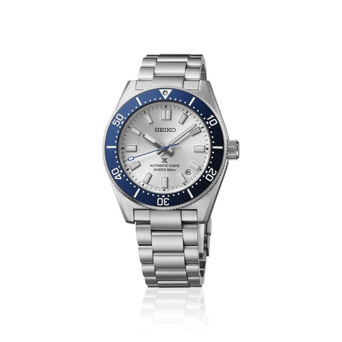 Seiko HBC005J1 Montre Homme Prospex 145e Anniversaire Automatique de Plongée - Acier Inoxydable Argent et Bleu, Réserve de Marche 72 Heures, Verre Saphir, Étanche 300M