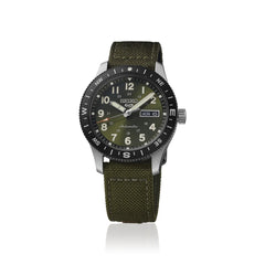 Seiko HDB008K1 Montre Homme Seiko 5 Sports Field Automatique - Cadran Vert, Bracelet Nylon et Cuir, Lunette Boussole, Étanche 100M, Style Aventure et Confort Quotidien