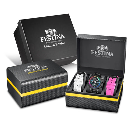 Festina F20761/1 Montre Homme Chronographe Quartz Édition Limitée Bracelet Acier Inoxydable Coffret Exclusif Haute Performance
