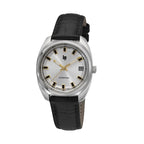 Lip Général De Gaulle 35mm 671880 Men’s Watch – Silver Dial Black Leather Strap Classic Homme Homme LIP 