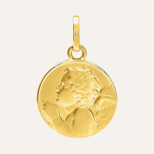 Médaille ange en or jaune ronde Colliers Robez Masson 