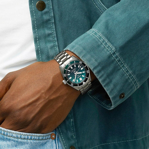 Montre de plongée Seiko Prospex 62MAS PADI Édition Spéciale SPB501J1, cadran vert, boîtier en acier inoxydable, mouvement automatique, design professionnel. Homme SEIKO 