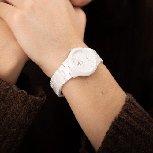 Montre femme Festina Ceramic F20751/1 à cadran blanc en céramique blanche – Design minimaliste et élégant Femme FESTINA 