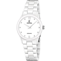 Montre femme Festina Ceramic F20751/1 à cadran blanc en céramique blanche – Design minimaliste et élégant Femme FESTINA 