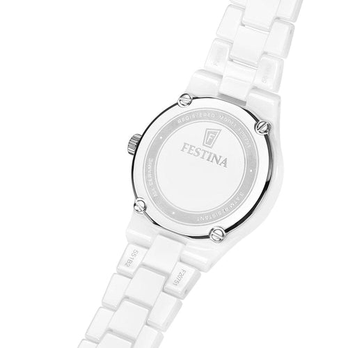 Montre femme Festina Ceramic F20751/1 à cadran blanc en céramique blanche – Design minimaliste et élégant Femme FESTINA 
