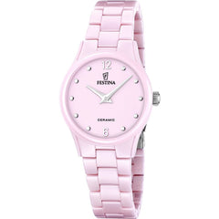 Montre femme Festina Ceramic F20751/2 à cadran rose en céramique rose – Design minimaliste et élégant Femme FESTINA 